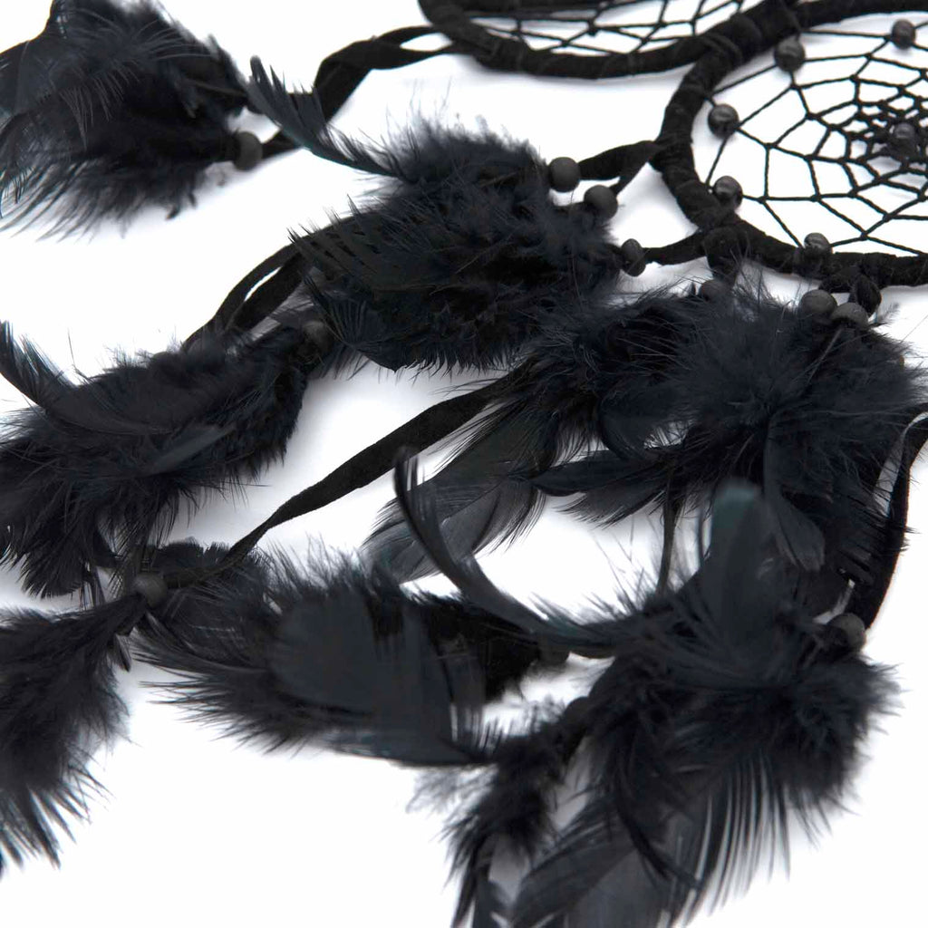 Small Black Triple Goddess Dreamcatcher-Siesta Crafts