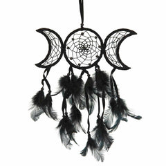 Small Black Triple Goddess Dreamcatcher-Siesta Crafts