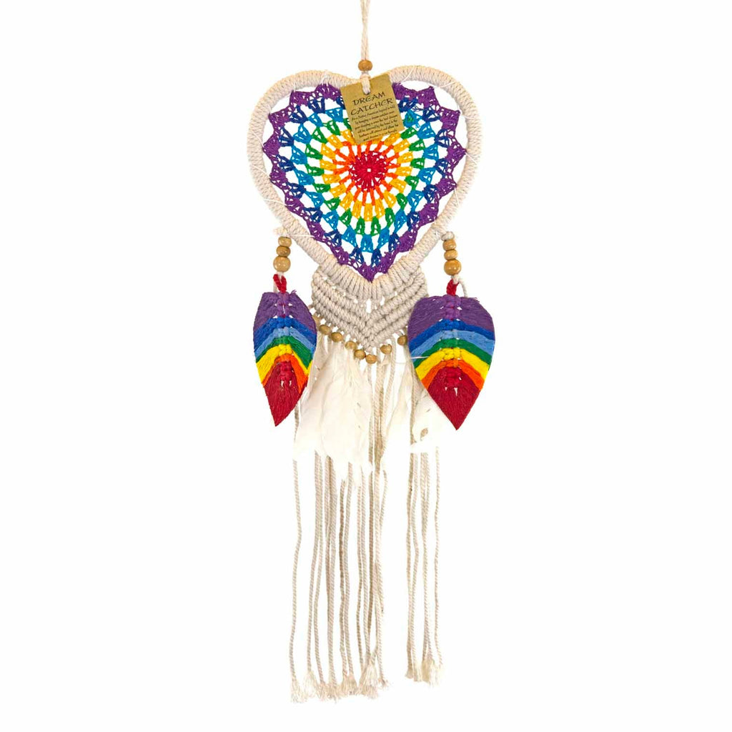 Rainbow Heart Dreamcatcher-Siesta Crafts