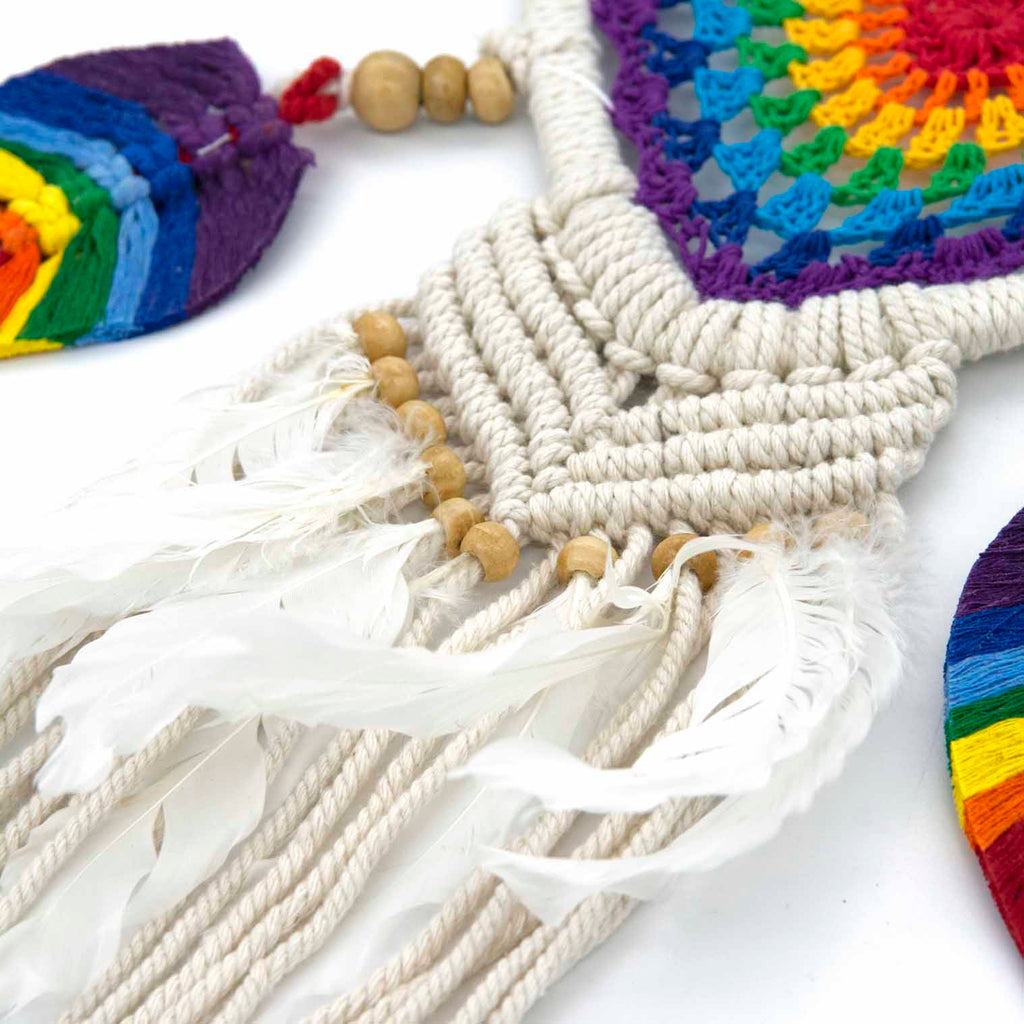 Rainbow Heart Dreamcatcher-Siesta Crafts