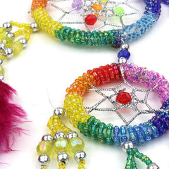 Rainbow Beaded Dreamcatcher-Siesta Crafts