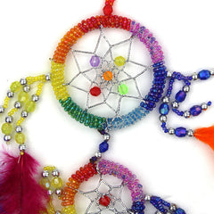 Rainbow Beaded Dreamcatcher-Siesta Crafts