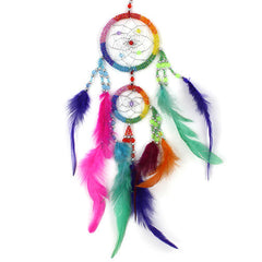 Rainbow Beaded Dreamcatcher-Siesta Crafts