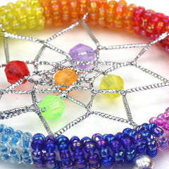 Rainbow Beaded Dreamcatcher-Siesta Crafts