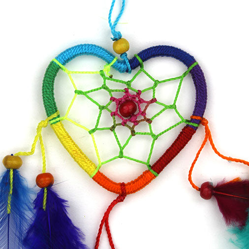 Heart Bright Rainbow Dreamcatcher-Siesta Crafts