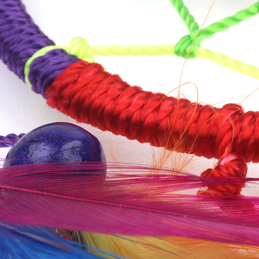 Mini Bright Rainbow Dreamcatcher-Siesta Crafts