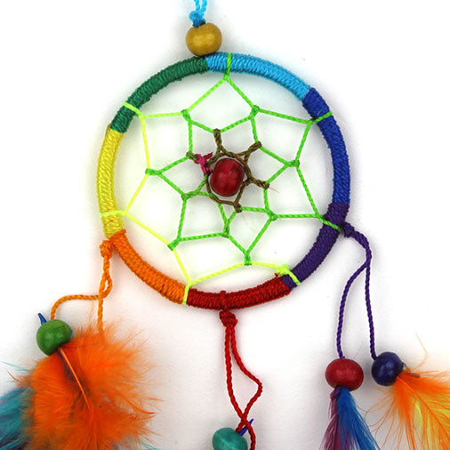 Mini Bright Rainbow Dreamcatcher-Siesta Crafts