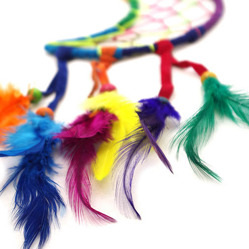 Rainbow Crescent Moon Dreamcatcher-Siesta Crafts