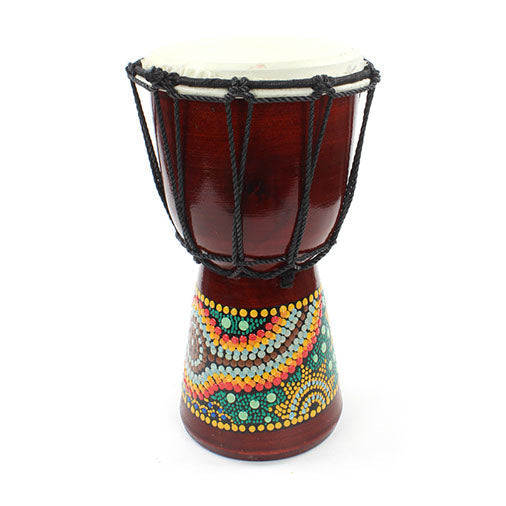 Small Painted Djembe-Siesta Crafts