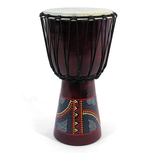 Medium Painted Djembe-Siesta Crafts