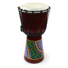Medium Painted Djembe-Siesta Crafts