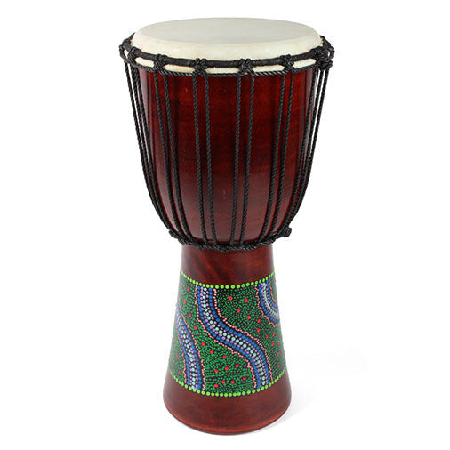 Large Painted Djembe-Siesta Crafts