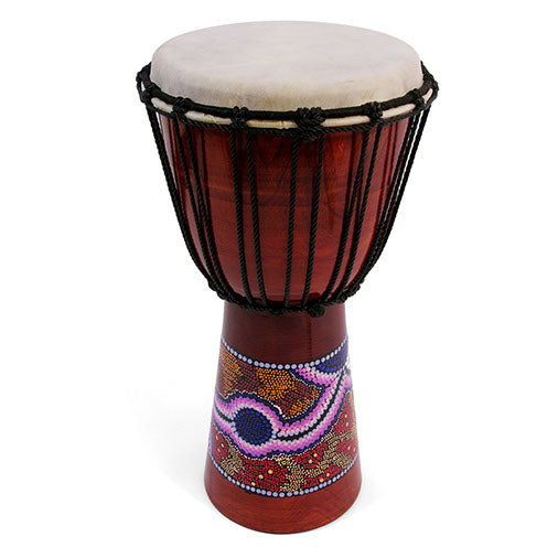 Large Painted Djembe-Siesta Crafts