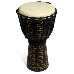 Dark Carved Good Quality Djembe 50cm-Siesta Crafts