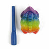 Mini Rainbow Croaking Frog Guiro-Siesta Crafts