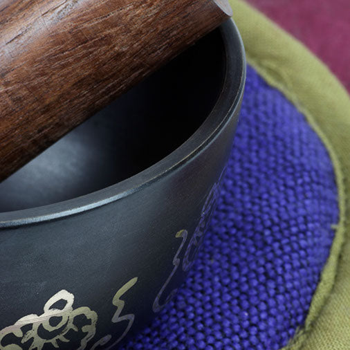 Small Patterned Singing Bowl Set-Siesta Crafts
