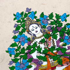 Lokta Deity Scroll - White Tara-Siesta Crafts