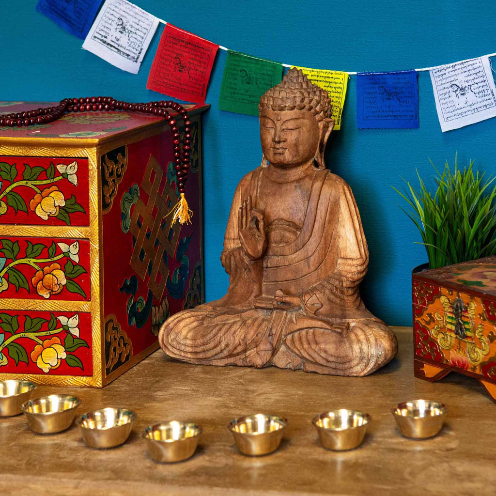 Large Handcarved Sitting Buddha-Siesta Crafts