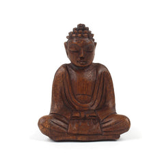Small Handcarved Sitting Buddha-Siesta Crafts