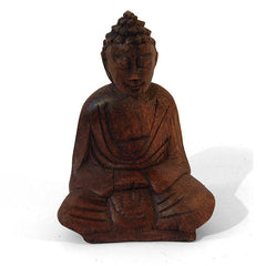 Small Handcarved Sitting Buddha-Siesta Crafts