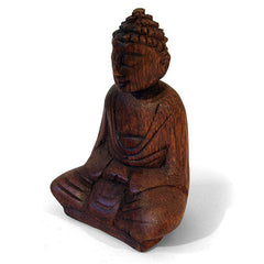 Small Handcarved Sitting Buddha-Siesta Crafts