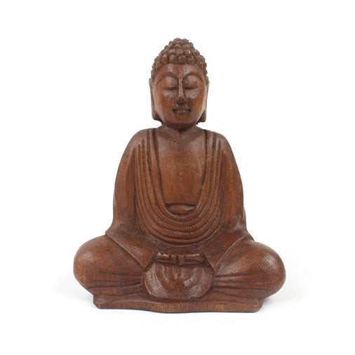 Medium Handcarved Sitting Buddha-Siesta Crafts
