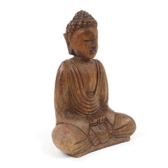 Medium Handcarved Sitting Buddha-Siesta Crafts