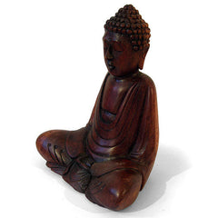 Medium Handcarved Sitting Buddha-Siesta Crafts