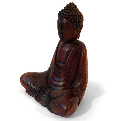Medium Handcarved Sitting Buddha-Siesta Crafts