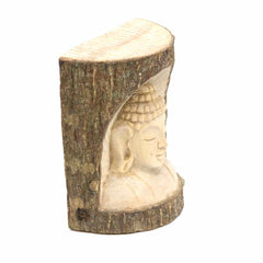 White Wood Buddha-Siesta Crafts