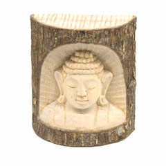 White Wood Buddha-Siesta Crafts