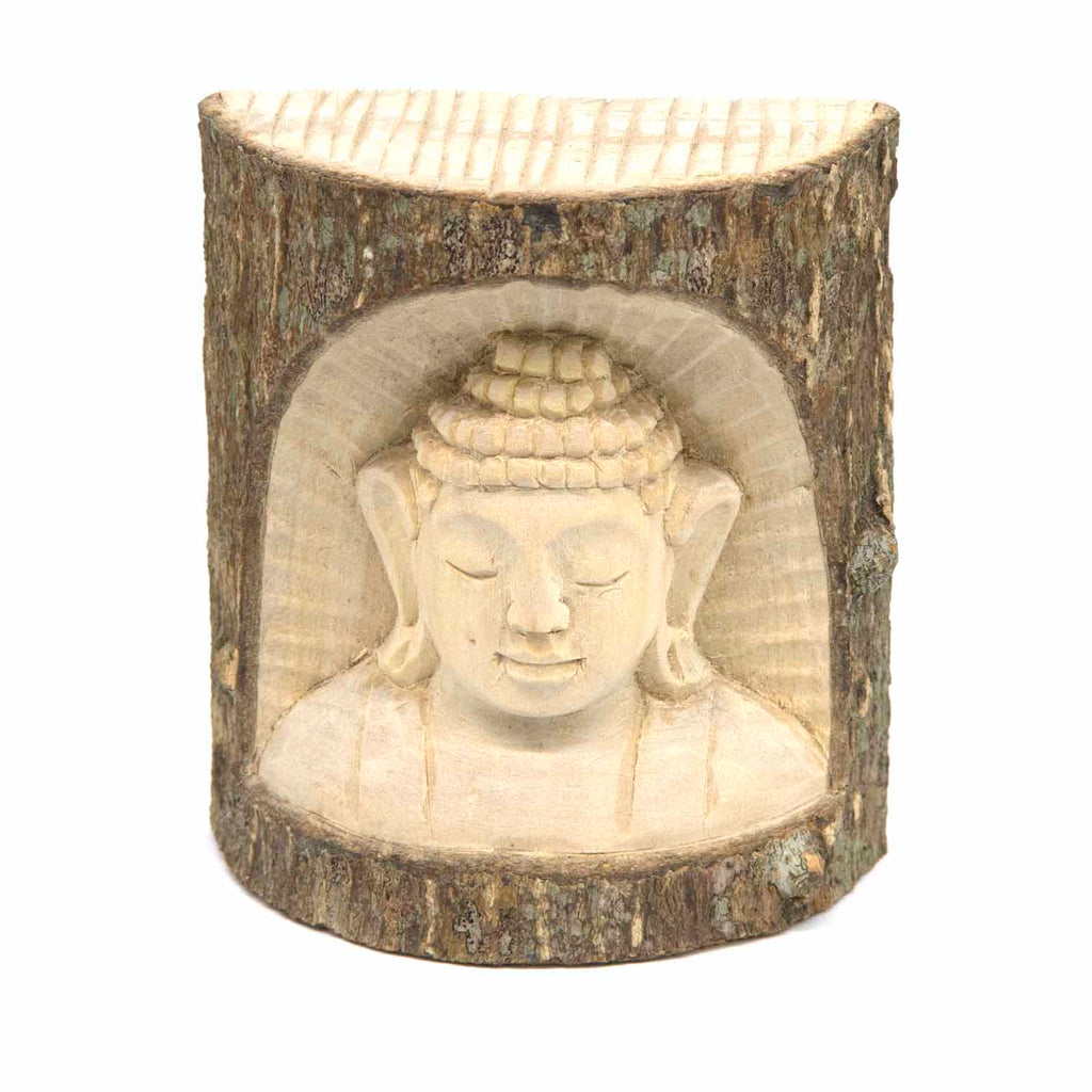 White Wood Buddha-Siesta Crafts
