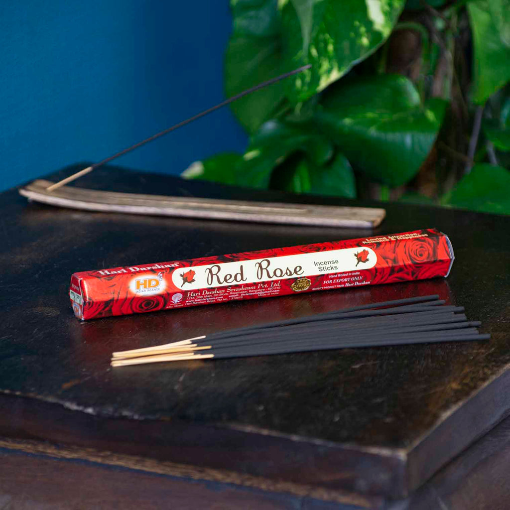 Red Rose Hexagon Incense-Siesta Crafts