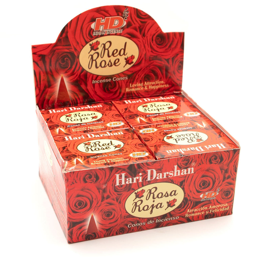 Red Rose Hari Incense Cones-Siesta Crafts