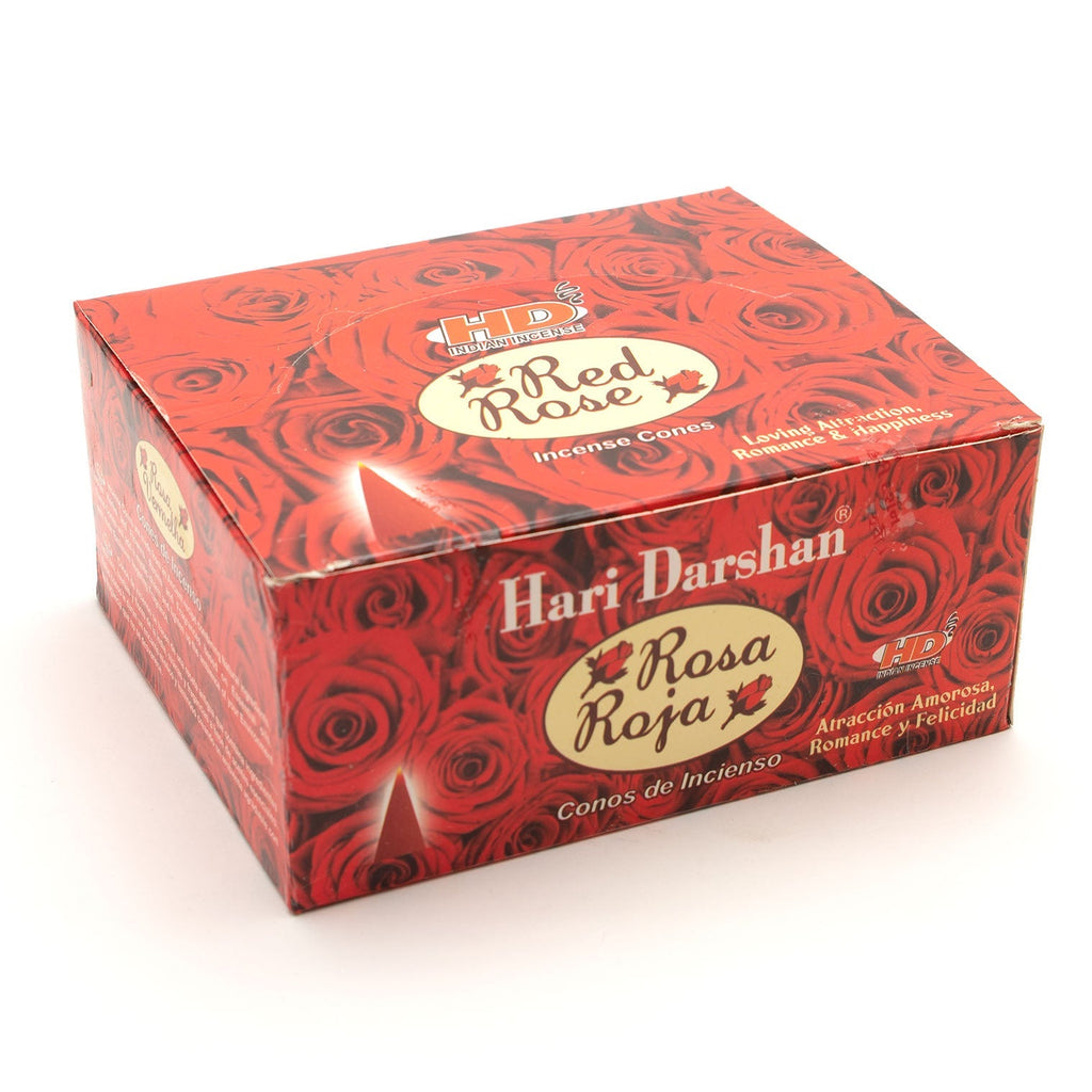 Red Rose Hari Incense Cones-Siesta Crafts