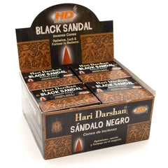 Black Sandal Hari Incense Cones-Siesta Crafts