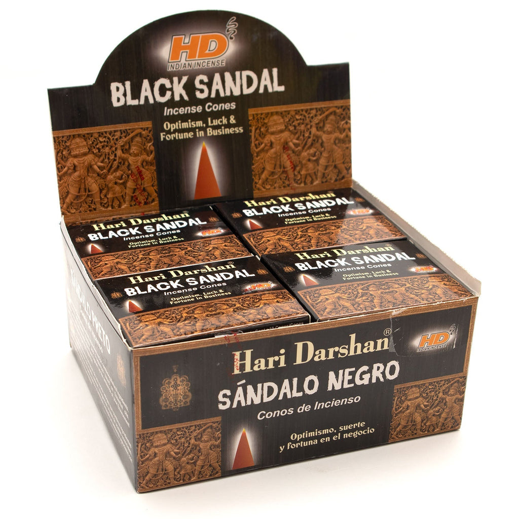 Black Sandal Hari Incense Cones-Siesta Crafts