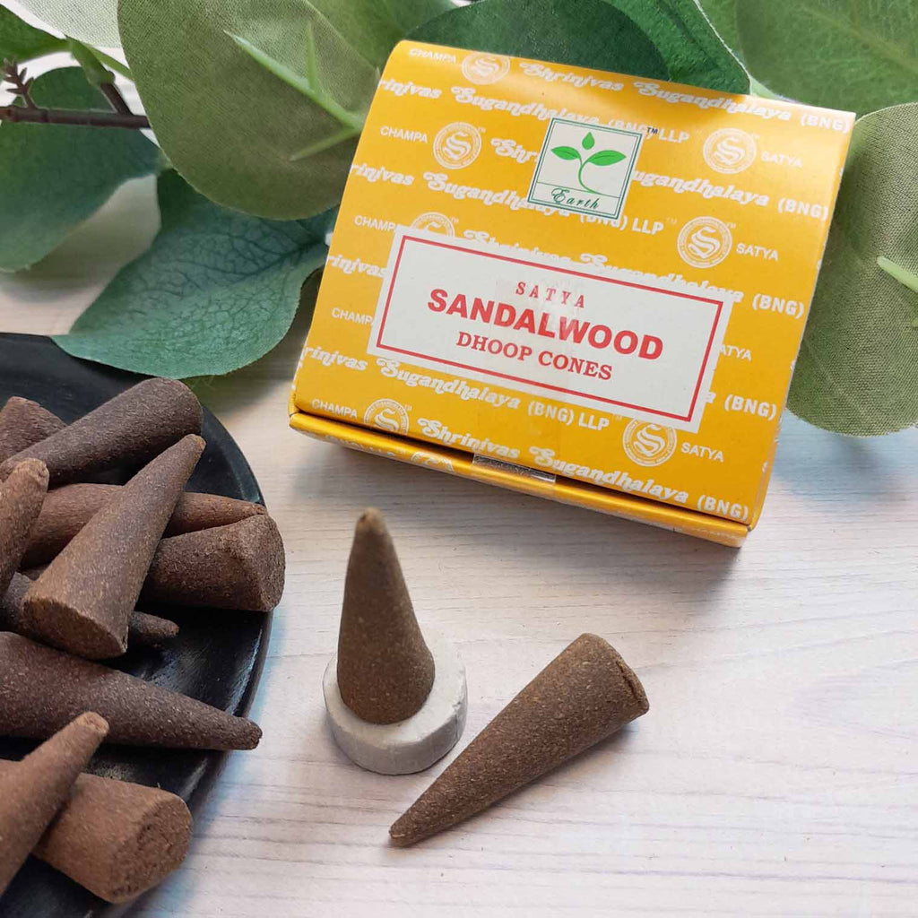 Satya Sandalwood Incense Cones-Siesta Crafts