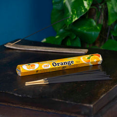 Orange Hexagon Incense-Siesta Crafts
