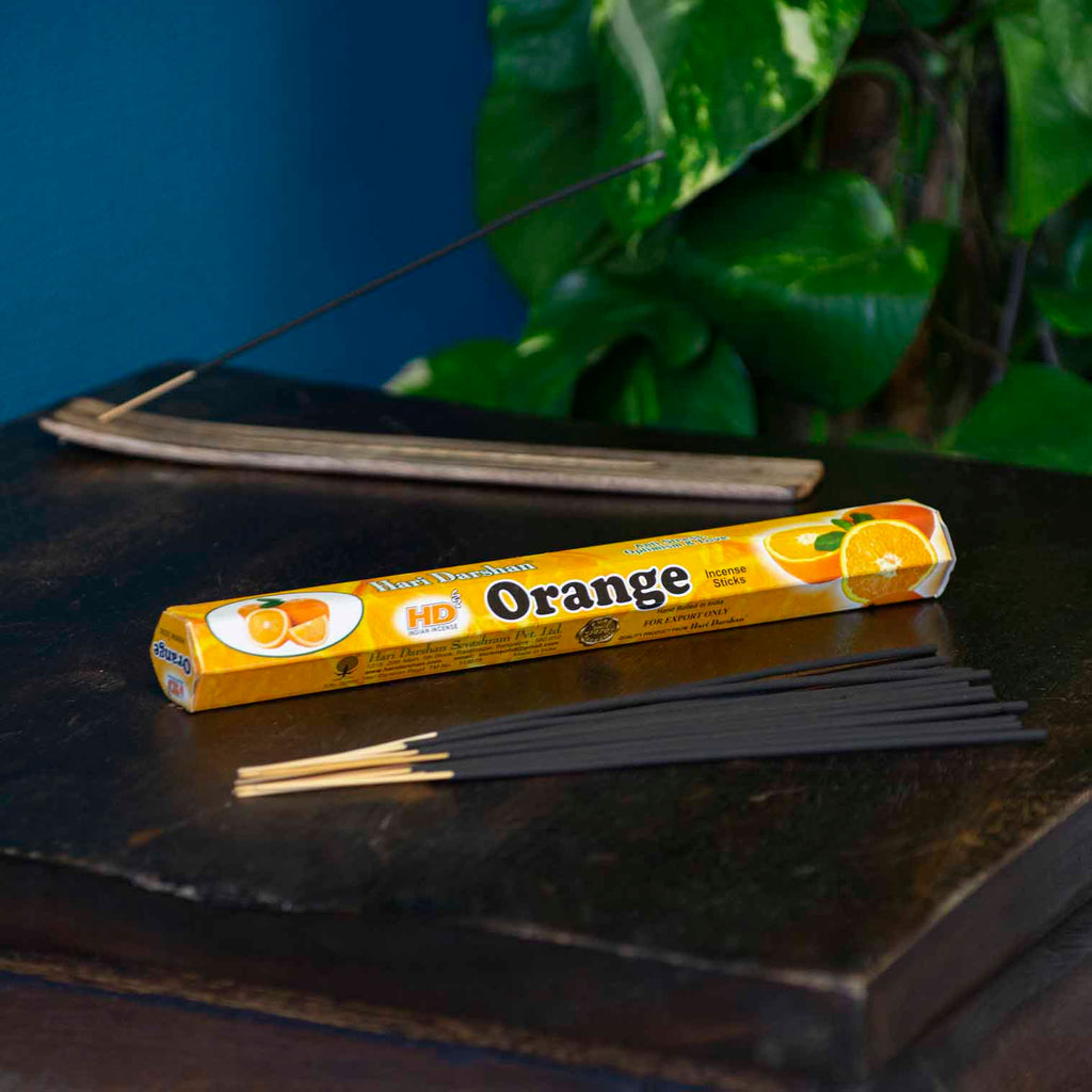 Orange Hexagon Incense-Siesta Crafts