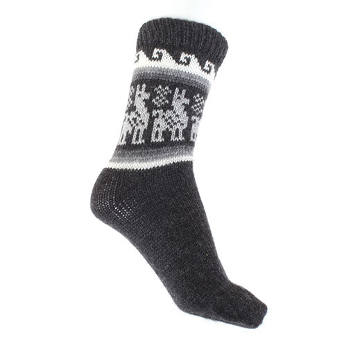 Winter Llama Socks-Siesta Crafts