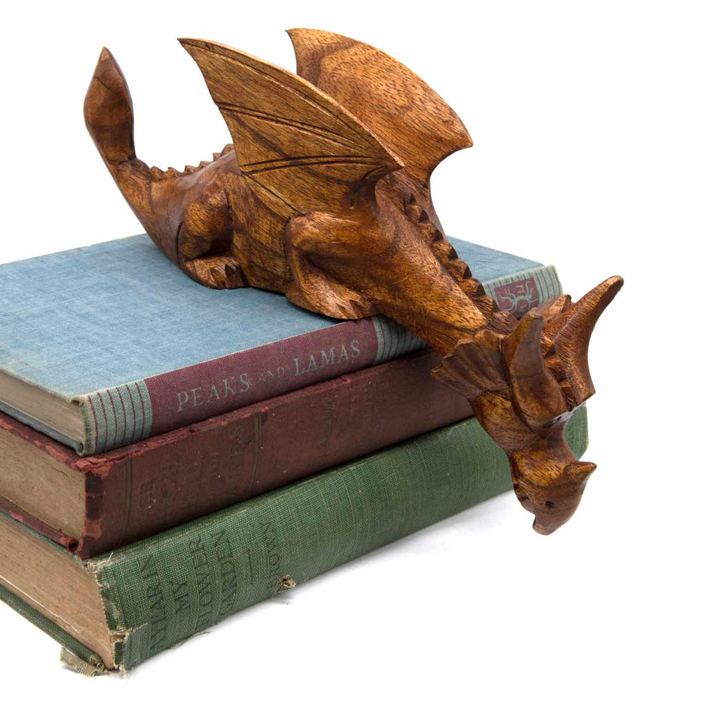 Large Natural Wood Shelf Dragon-Siesta Crafts