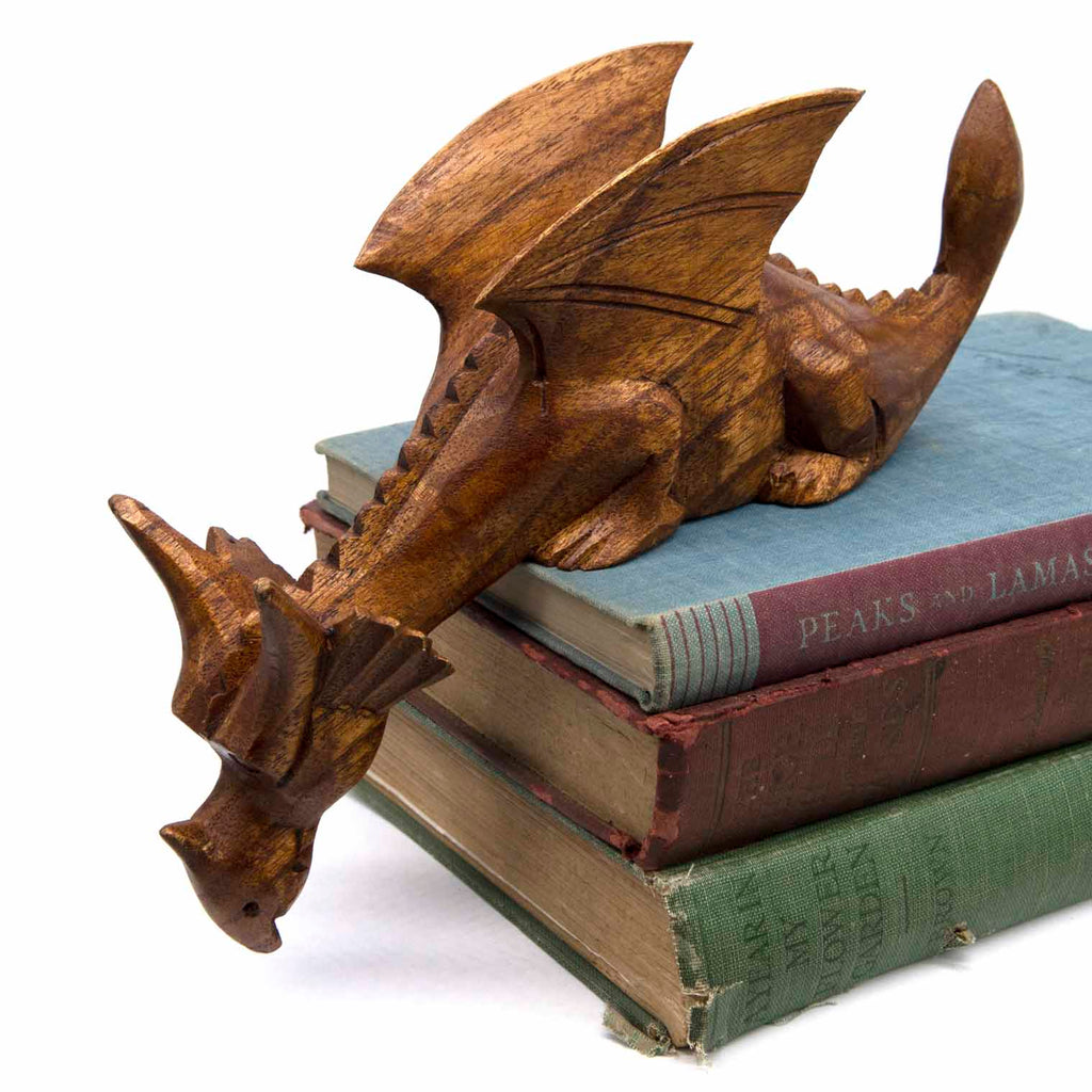 Large Natural Wood Shelf Dragon-Siesta Crafts