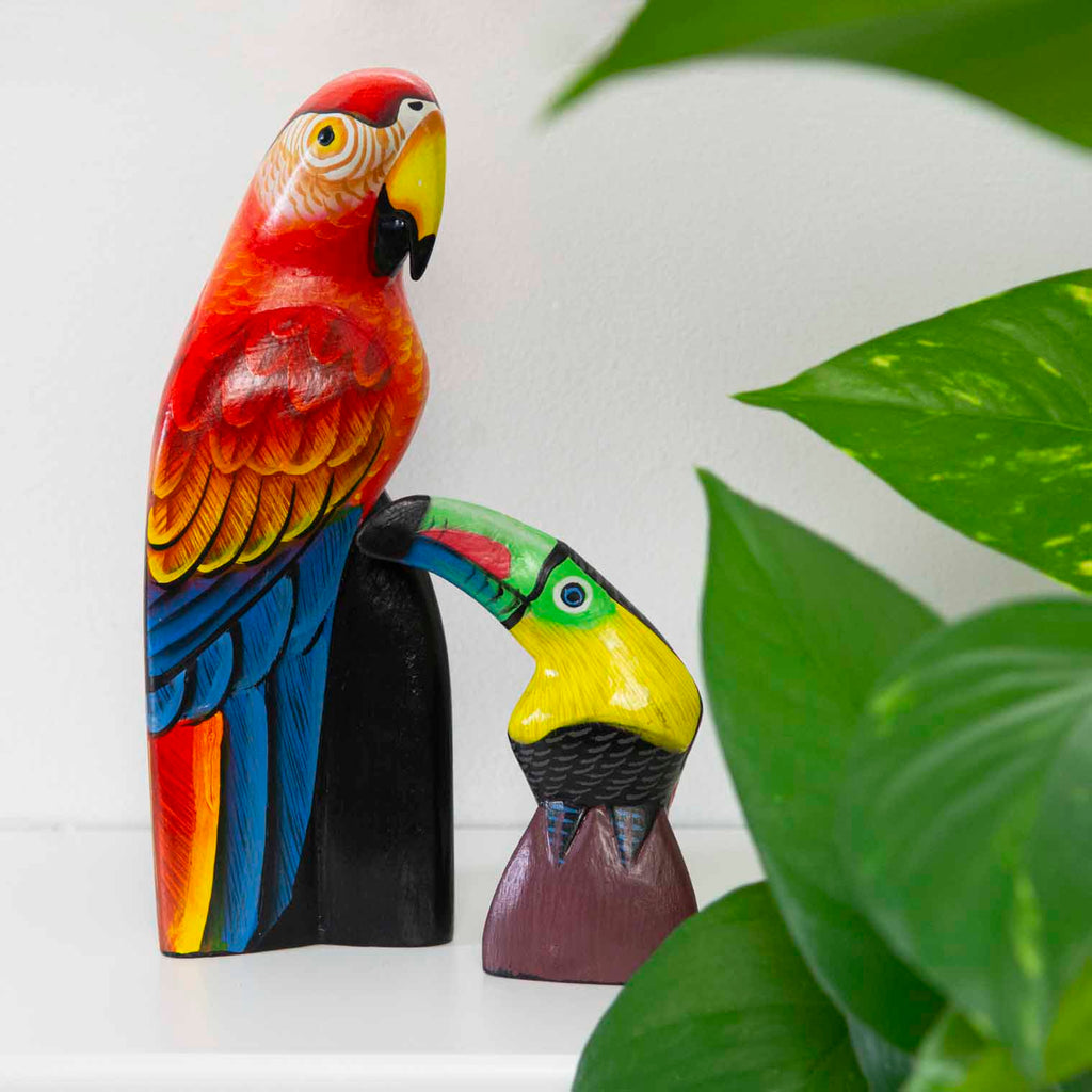 Medium Painted Parrot-Siesta Crafts