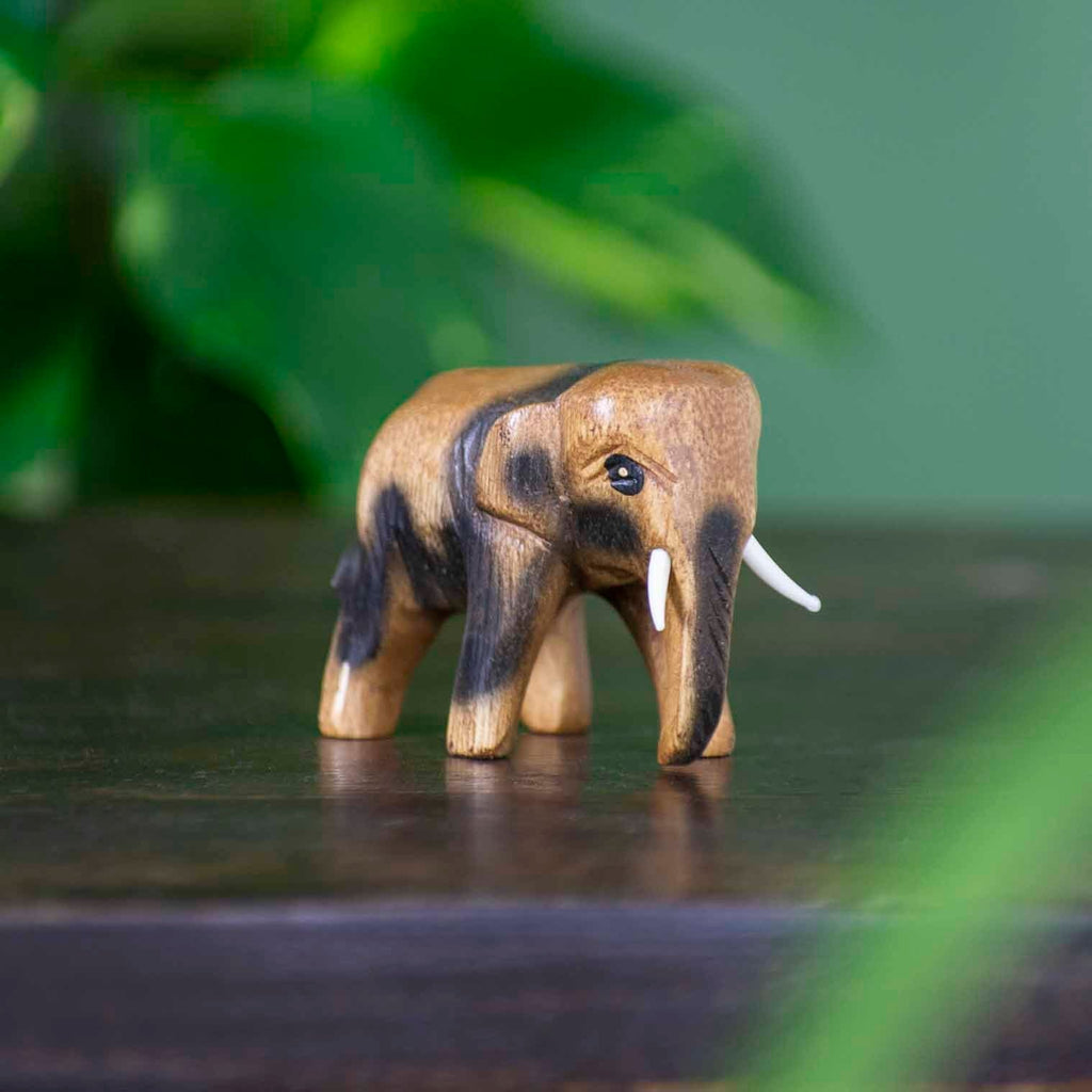 Mini Thai Elephant Carving-Siesta Crafts