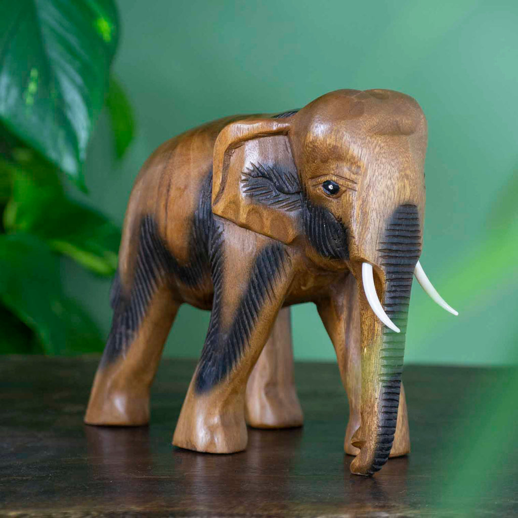 Large Thai Elephant Carving-Siesta Crafts