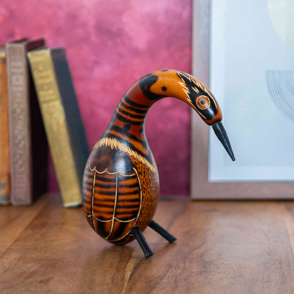 Carved Gourd Bird-Siesta Crafts