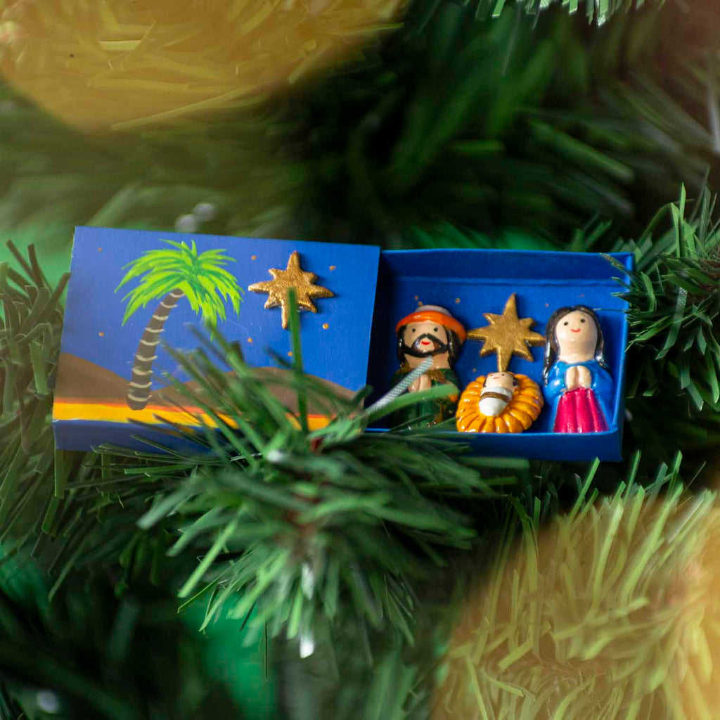 Nativity Palm Tree Matchbox-Siesta Crafts