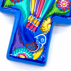 Mexican Painted Bird Block Cross-Siesta Crafts