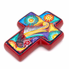 Mexican Painted Bird Block Cross-Siesta Crafts